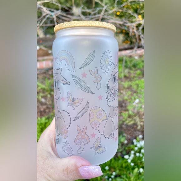 Thumper Bunny spring Libby can glass 16oz - Picture 4 of 5